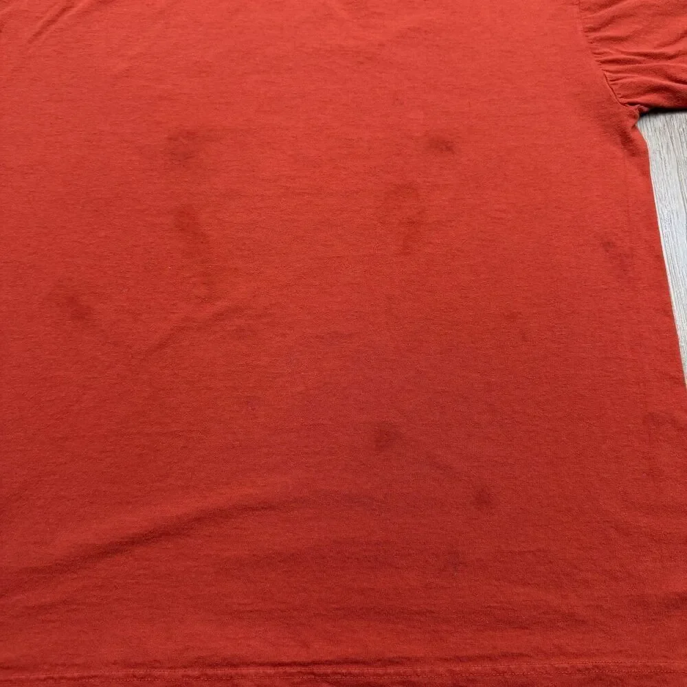 The North Face Shirt Mens Large Orange Ski Mountain Logo Graphic Tee Outdoor